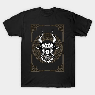 Bull Head With Classic Frame Ornaments T-Shirt